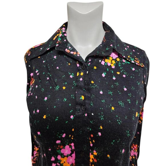 70s Lady Manhattan pointy collar long sleeve shirt . size 9 - 10 - Picture 4 of 10